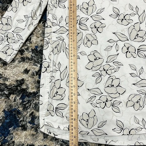 J Jill Luxe Supima A-Line Tunic Floral Print Relaxed Small - Picture 5 of 10